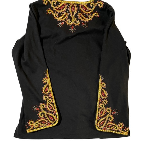 Bob Mackie Embroidered Shirt,  XS - Picture 2 of 11